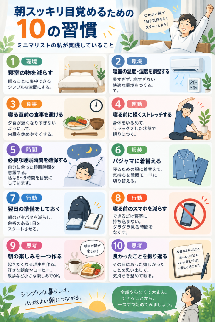 朝スッキリ目覚める10の習慣 図解